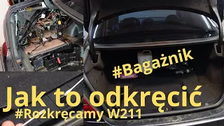 Rozkręcamy W211 odc.4 Bagażnik, gdzie jest AGW i jak włożyć zapasówkę.