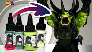 How to paint ORC SKIN using PRO ACRYL paints / Como pintar una PIEL ORCO