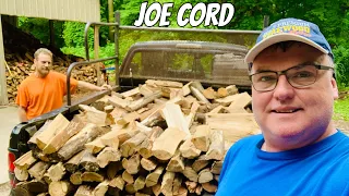 Delivering 2 “Joe Cords” of fire pit FIREWOOD w/Nate