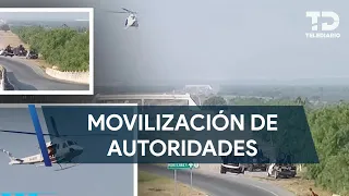 Realiza Fuerza Civil movilización en la Autopista a Laredo tras doble ejecución