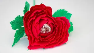 Idea: Valentine - Rose Heart with crepe paper candy