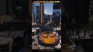 GTA 5 LAMBORGHINI VS MEGA RAMP | GOLDEN LAMBORGHINI   | #Shorts | nuclear vishu