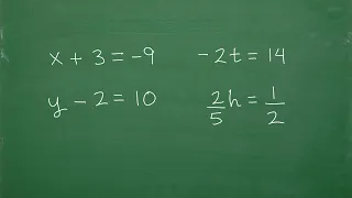 Let’s Solve These Basic Algebra Equations- Step-by-Step…….