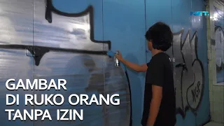 Para Pemuda Ini Melakukan Aksi Vandalisme Di Pintu Ruko Yang Sedang Tutup - 86