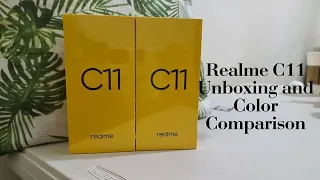 Realme C11 Unboxing and Color Comparison Pepper Grey and Mint Green