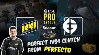 Perfect 1vs4 clutch from Perfecto on Nuke, NAVI vs Evil Geniuses, ESL Pro League Season 14