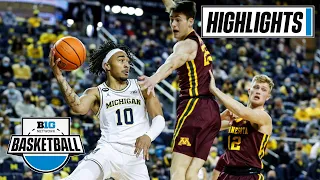 Minnesota at Michigan | Extended Highlights | Big Ten Men's Basketball | Dec. 11, 202
