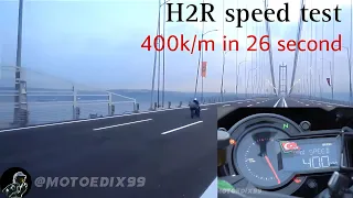 kawasaki H2R - World Record 400km/h in 26 sec. HD