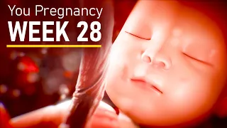 28 Weeks Pregnant. Pregnancy week 28 fetal development.