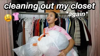 CLEANING OUT MY CLOSET *again* | Nicole Laeno