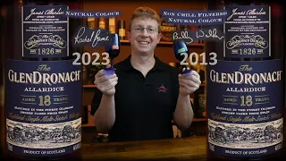 Glendronach 18 Jahre (2013) Billy Walker vs. 18 Jahre (2023) Rachel Barrie 46 % Vol.