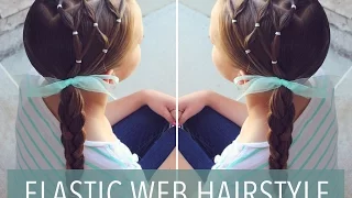 How to: Elastic Web Hairstyle for Little Girls | 5 Minute Hairstyle | Brown Haired Bliss