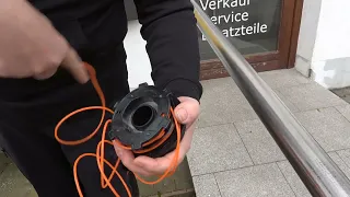 Es wird vorgestellt Stihl AutoCut Fadenkopf NEU, wie man den Mähfaden richtig und einfach aufwickelt