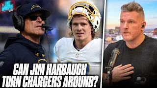 Will Jim Harbaugh Be Able To Save Justin Herbert's Career & Resurrect The Chargers? | Pat McAfee
