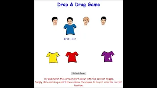 Drag and Drop Shirts Game (Full Screen)