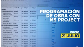 Programación de Obra con MS Project - Cursos de Formación Continua