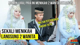 Momen Viral! Pria Ini Menang Banyak Menikah Dengan 2 Mempelai Wanita Sekaligus