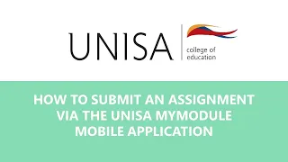 UNISA: How To Submit an Assignment using the MyModule Mobile App