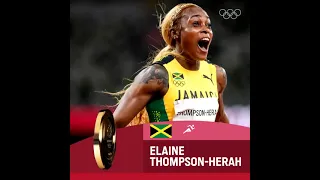 Elaine Thompson Herah take Gold! It is the double double for the JAMAICA sprint queen in 21.53