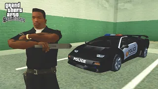 Secret Police Lamborghini Car Location in GTA San Andreas! (Hidden Place)