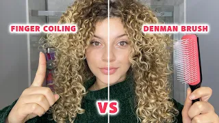 FINGER COILING VS THE DENMAN BRUSH (what is best for curl definition and longevity?)