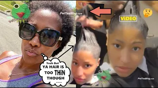 Blueface Mom says Nicki Minaj Hair is "Too Thin" After Nicki Shows Off Length & Gets DRAGGED 💆🏽‍♀️🎥🍿