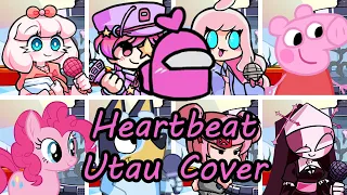 Heartbeat but Every Turn a Different Character Sings (FNF Heartbeat but Everyone) - [UTAU Cover]