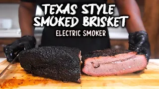 TEXAS STYLE Smoked Brisket in an Electric Smoker (Masterbuilt Smoker Recipe)