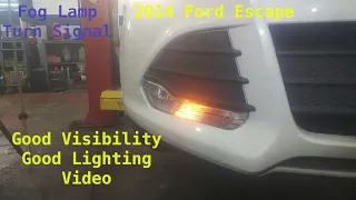 2014 Ford Escape Turn signal, fog light bulb replacement.