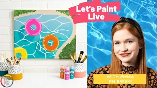 Let's Paint Live - Pool Time Painting