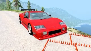 Massive Spike Strip Pileup Crashes #59 – BeamNG Drive | CrashBoomPunk