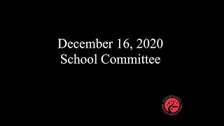 December 16, 2020 Athol-Royalston Regional School District School Committee Meeting