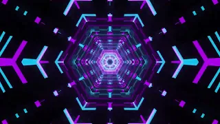 4k TV 10 hour Metallic color party Hexagon light tunnel crazy VJ loop selection -Big screen visuals