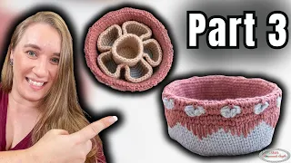 Let's Crochet Part 3 of the Heart Basket with Flower Divider for Feb's LIVE CAL