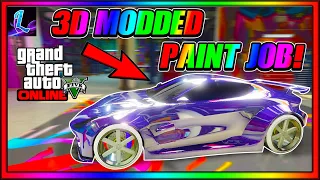 *EASY* 3D PAINTJOB ON ANY CAR IN GTA 5 ONLINE! (Modded Crew Color Paintjob Tutorial)
