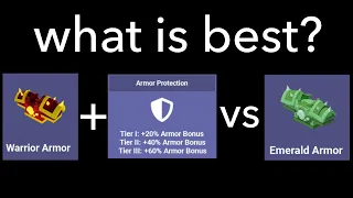 warrior armor + protection tier 3 vs emerald armor