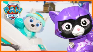 1 Hour of Cat Pack Toy Rescues Missions! | PAW Patrol | Toy Pretend Play for Kids