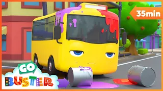 Buster Gets Clean in the Carwash +40 minutes of Go Buster Baby Cartoons | Kids Video