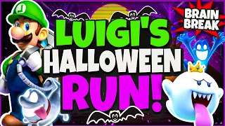 Luigi's Halloween Run | Halloween Brain Break Activity | Halloween Games For Kids | GoNoodle Games