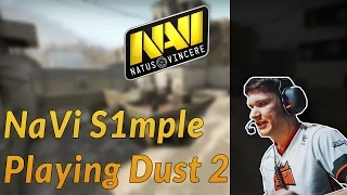 NaVi S1mple playing CS:GO Faceit on dust 2 (twitch stream)