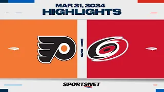 NHL Highlights | Flyers vs. Hurricanes - March 21, 2024