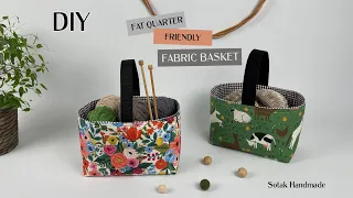 FREE PATTERN ~ DIY Easy, beginner friendly Storage Bin / Easter Basket, fat quarter friendly