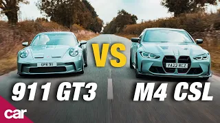 BMW M4 CSL vs Porsche 911 GT3 Touring (4K)