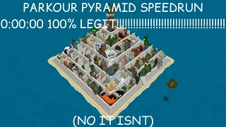 WORLD RECORD! 0:00:00 Parkour Pyramid Speedrun!! (Not real)