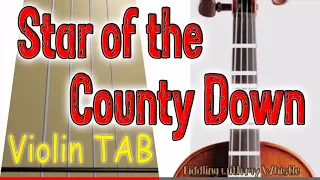 Star of the County Down - Folk Tune - Violin - Play Along Tab Tutorial