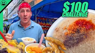 $100 Filipino Street Food Challenge in Manila!! Is It Possible?