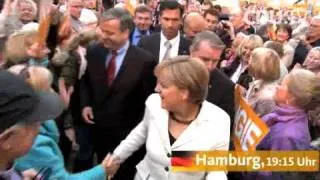 Wahlkampf erleben: Angela Merkel in Lübeck und Hamburg