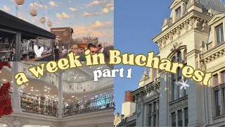 digital nomad in bucharest, romania 🇷🇴 weekly vlog ✈️ therme, old town, sunsets, parks 🌳 ✨  part 1