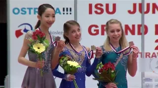 Alena Kostornaya - Victory Ceremony JGP Ostrava 2018