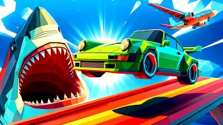 Doing IMPOSSIBLE Jumps Over Sharks with Fast Cars in Stunt Paradise!